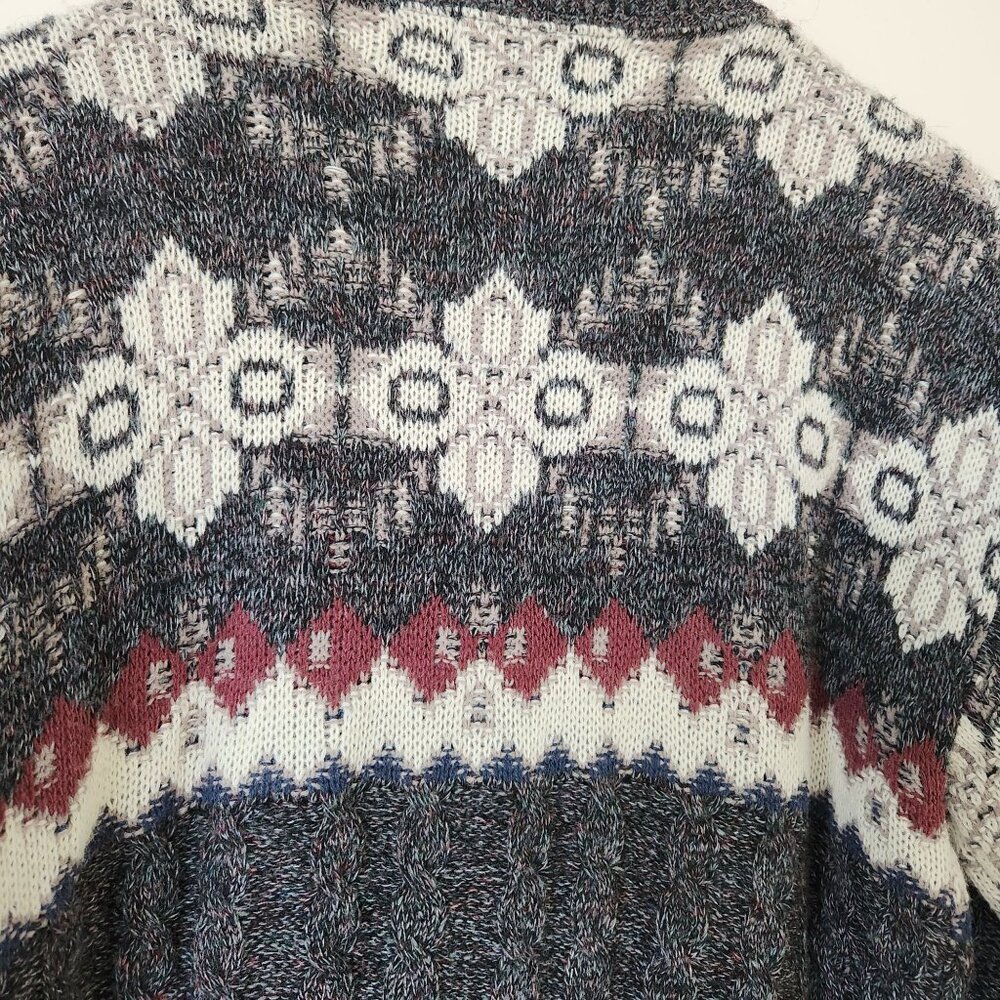 Vintage London Fog Cardigan Sweater Button Front  Alpaca Blend Grandpacore Dad L - Picture 5 of 11